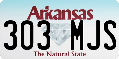 AR license plate 303MJS