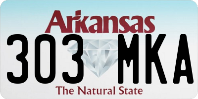 AR license plate 303MKA