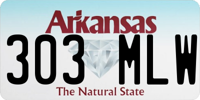 AR license plate 303MLW