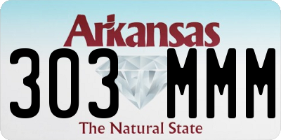 AR license plate 303MMM