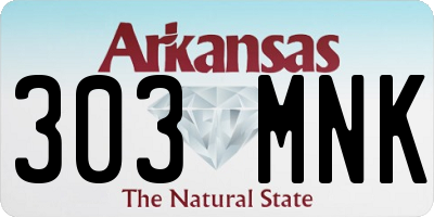AR license plate 303MNK