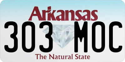 AR license plate 303MOC