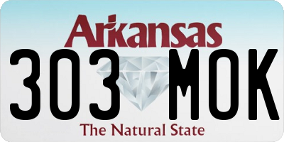 AR license plate 303MOK