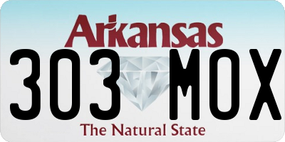 AR license plate 303MOX
