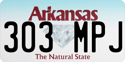 AR license plate 303MPJ