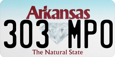AR license plate 303MPO