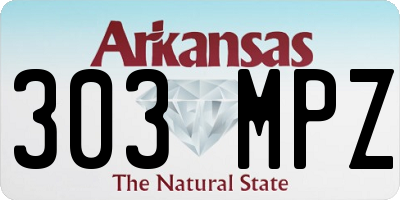 AR license plate 303MPZ