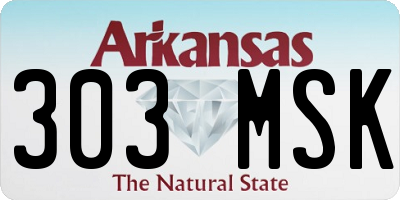 AR license plate 303MSK