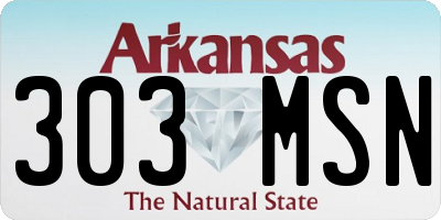 AR license plate 303MSN