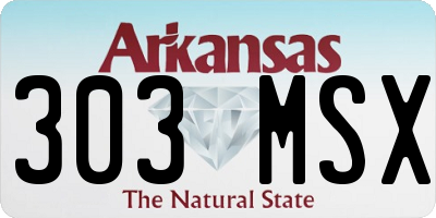 AR license plate 303MSX