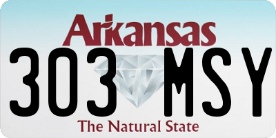 AR license plate 303MSY