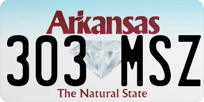 AR license plate 303MSZ