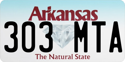 AR license plate 303MTA