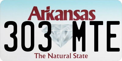 AR license plate 303MTE