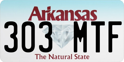 AR license plate 303MTF