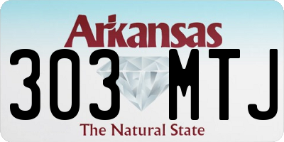 AR license plate 303MTJ
