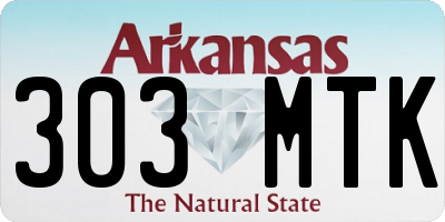 AR license plate 303MTK