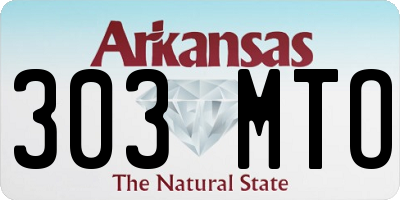 AR license plate 303MTO