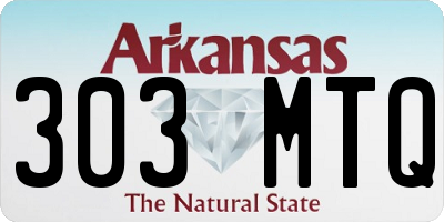 AR license plate 303MTQ