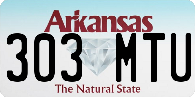 AR license plate 303MTU