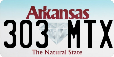 AR license plate 303MTX