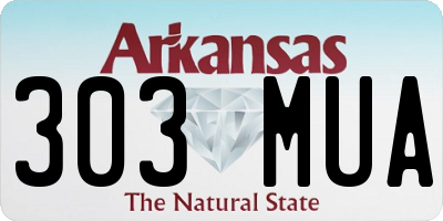 AR license plate 303MUA