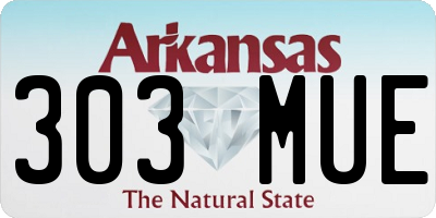 AR license plate 303MUE