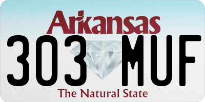 AR license plate 303MUF
