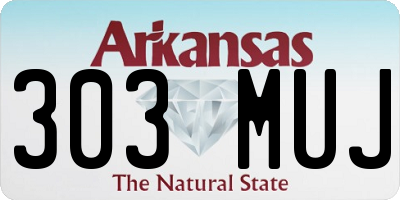 AR license plate 303MUJ