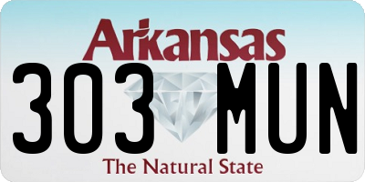 AR license plate 303MUN