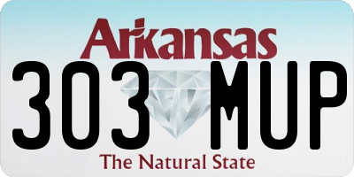 AR license plate 303MUP