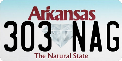 AR license plate 303NAG