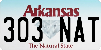 AR license plate 303NAT