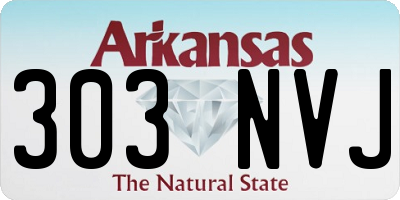 AR license plate 303NVJ