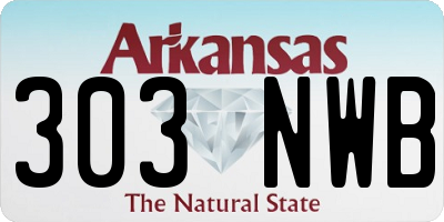 AR license plate 303NWB