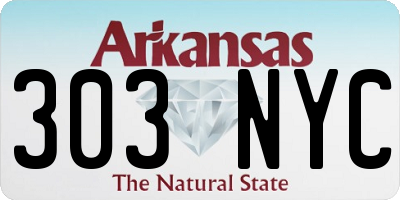 AR license plate 303NYC