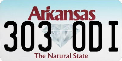 AR license plate 303ODI