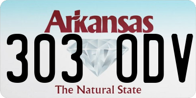 AR license plate 303ODV