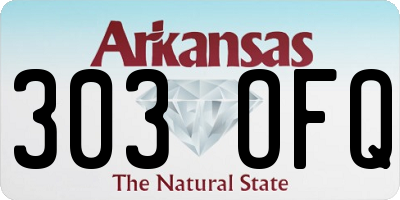 AR license plate 303OFQ