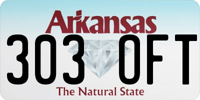 AR license plate 303OFT