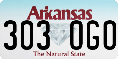 AR license plate 303OGO
