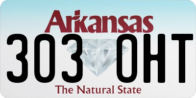 AR license plate 303OHT