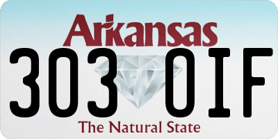 AR license plate 303OIF