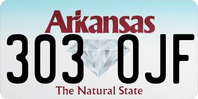 AR license plate 303OJF