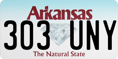 AR license plate 303UNY