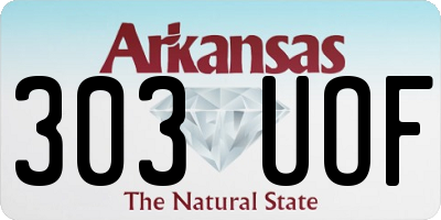 AR license plate 303UOF