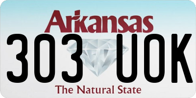 AR license plate 303UOK