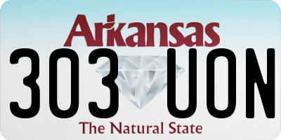 AR license plate 303UON