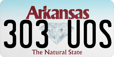 AR license plate 303UOS