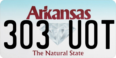 AR license plate 303UOT